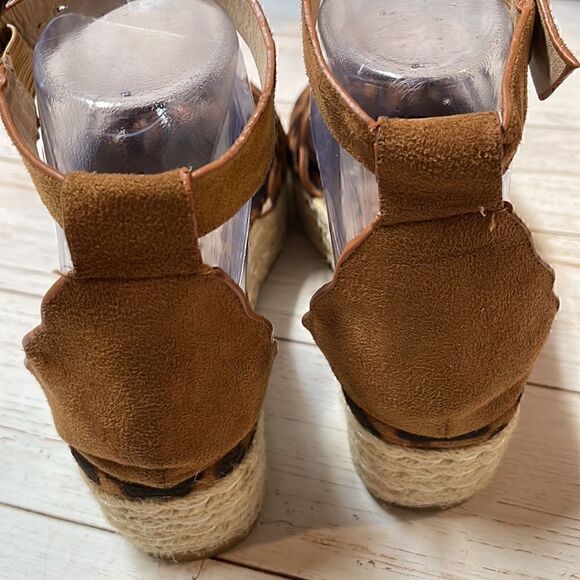 CCOCCI Women Leopard Print Platform Espadrille Sandal Size 5.5 - Picture 3 of 12